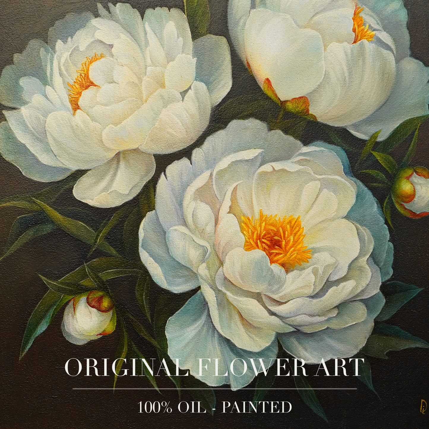 Original Peonies Oil Painting