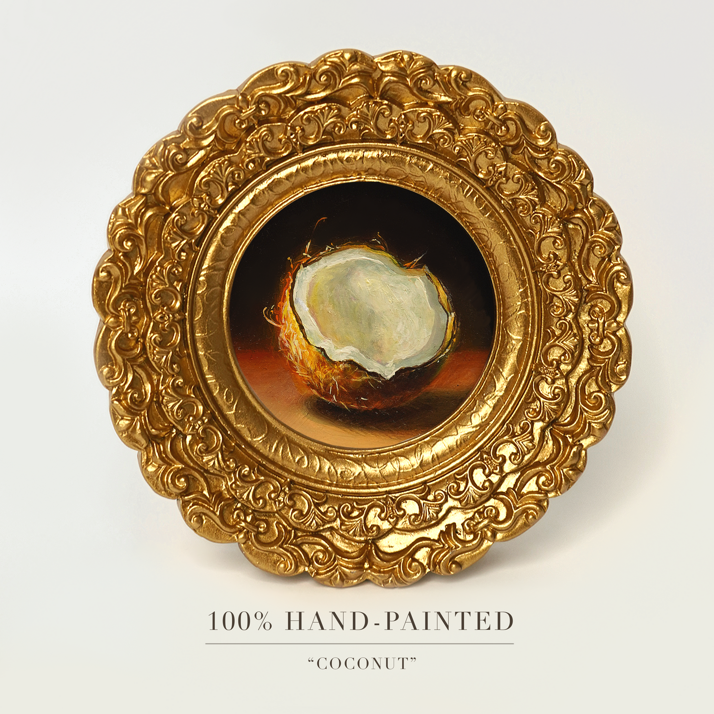 Original Coconut Miniature Oil Painting