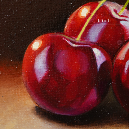 Original Cherry Miniature Oil Painting