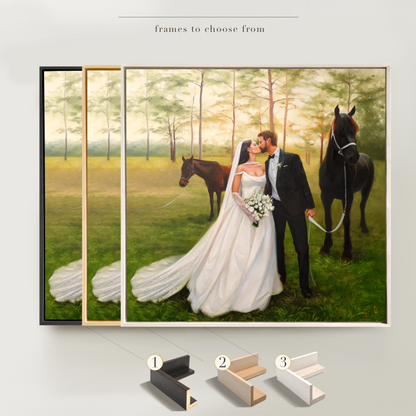 Custom Wedding Oil Portrait