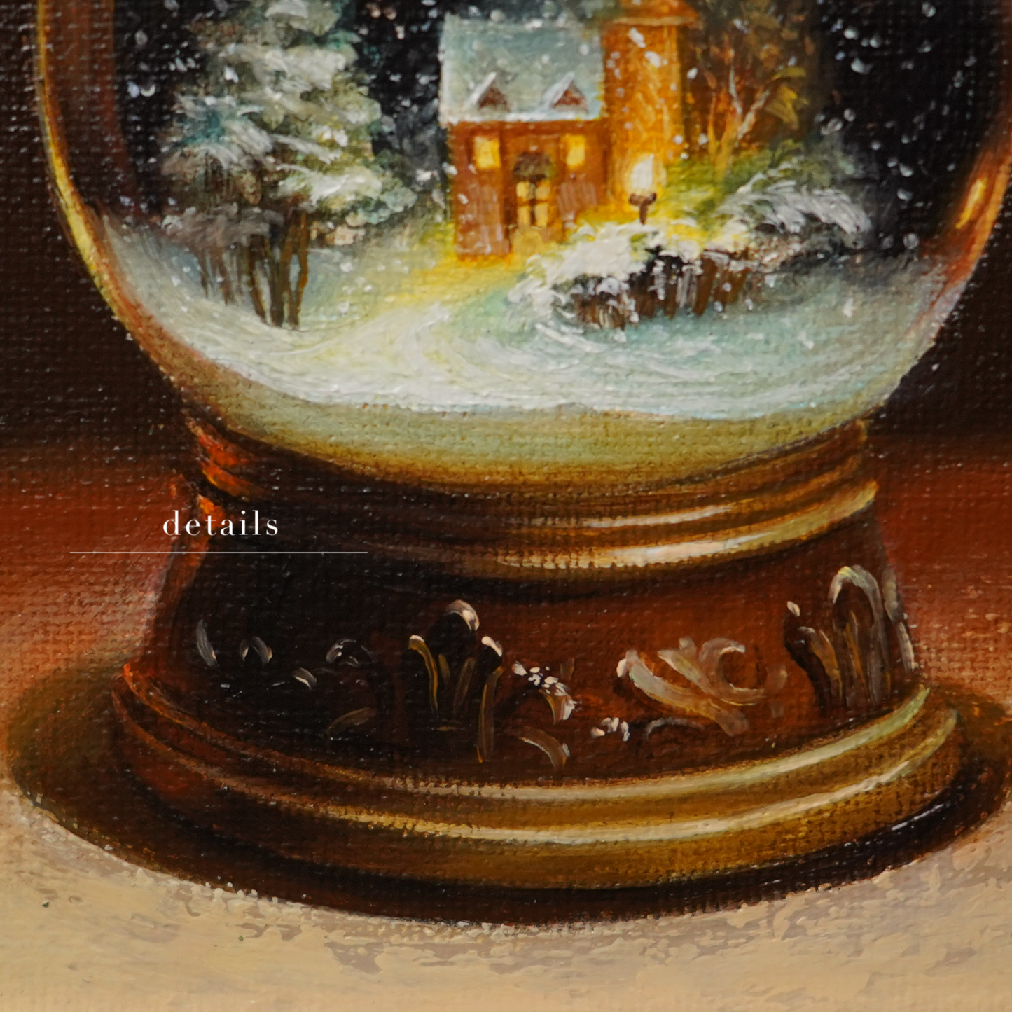 Original Snow Globe Miniature Oil Painting