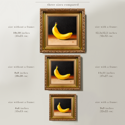 Original Banana Miniature Oil Painting