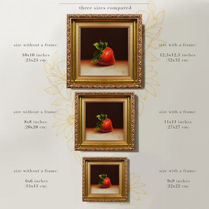 Original Strawberry Miniature Oil Painting