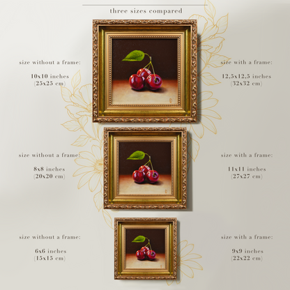 Original Cherry Miniature Oil Painting
