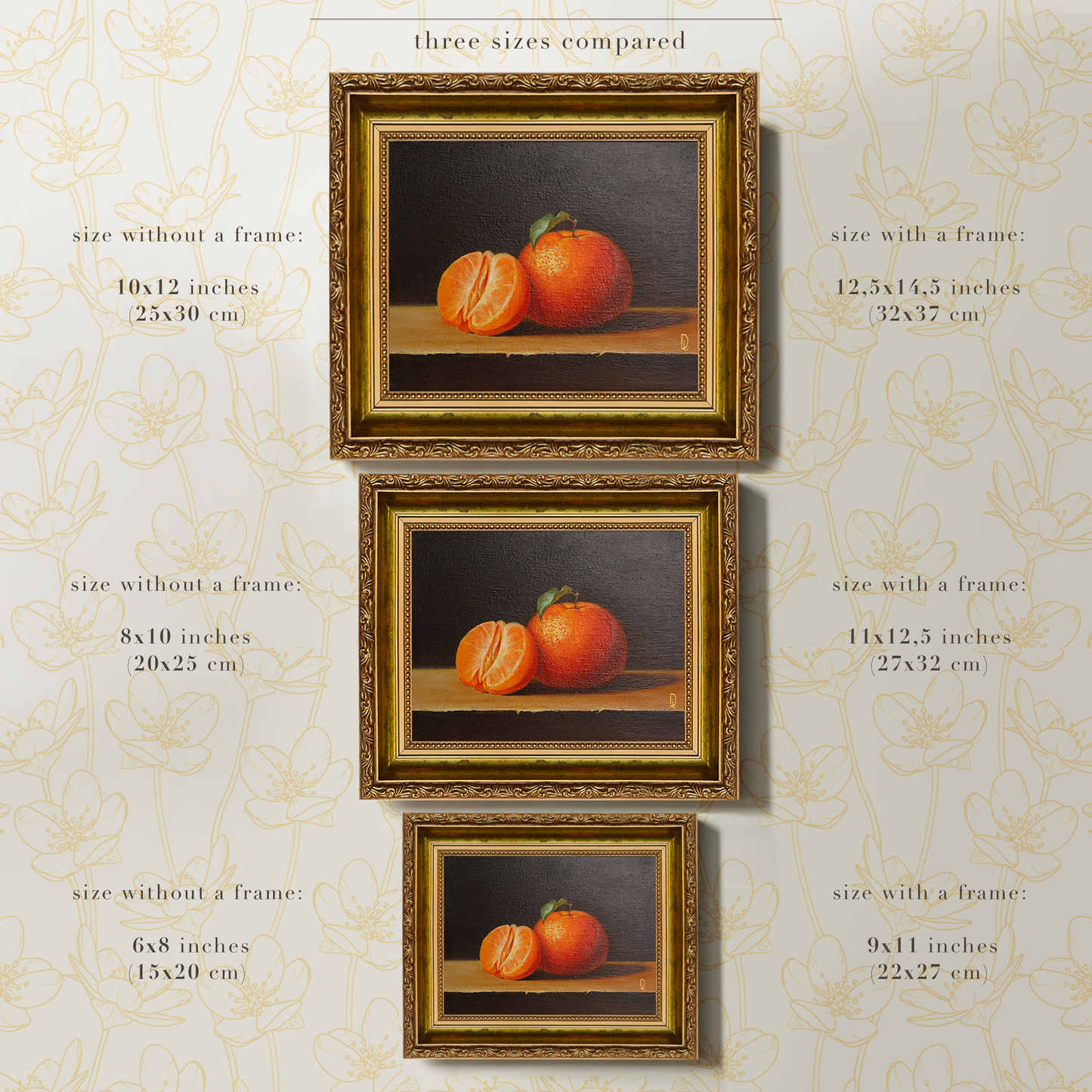 Original Tangerines Oil Painting