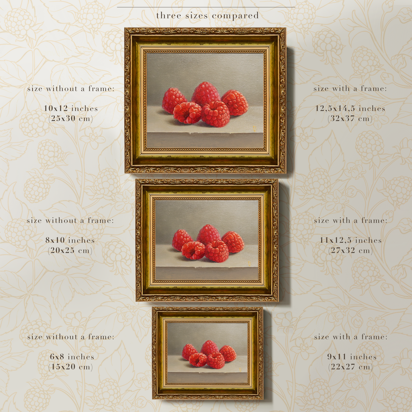 Original Raspberries Oil Painting