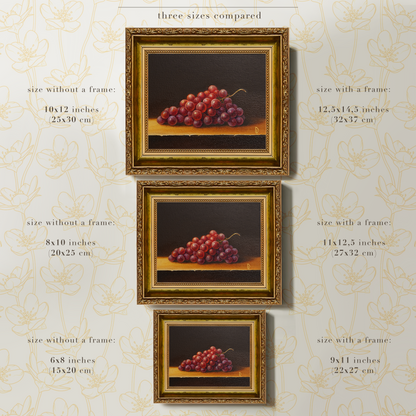 Original Grapes Oil Painting