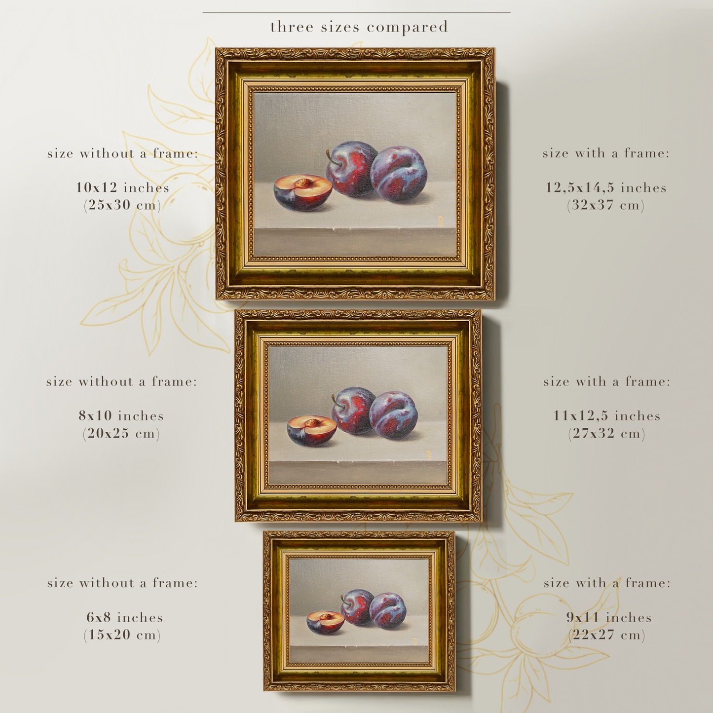 Original Plums Oil Painting