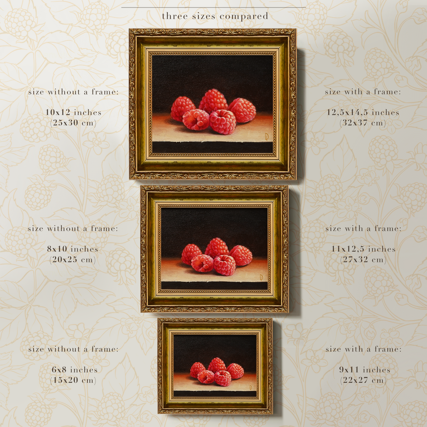 Original Raspberries Oil Painting