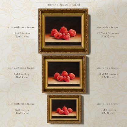 Original Raspberries Oil Painting