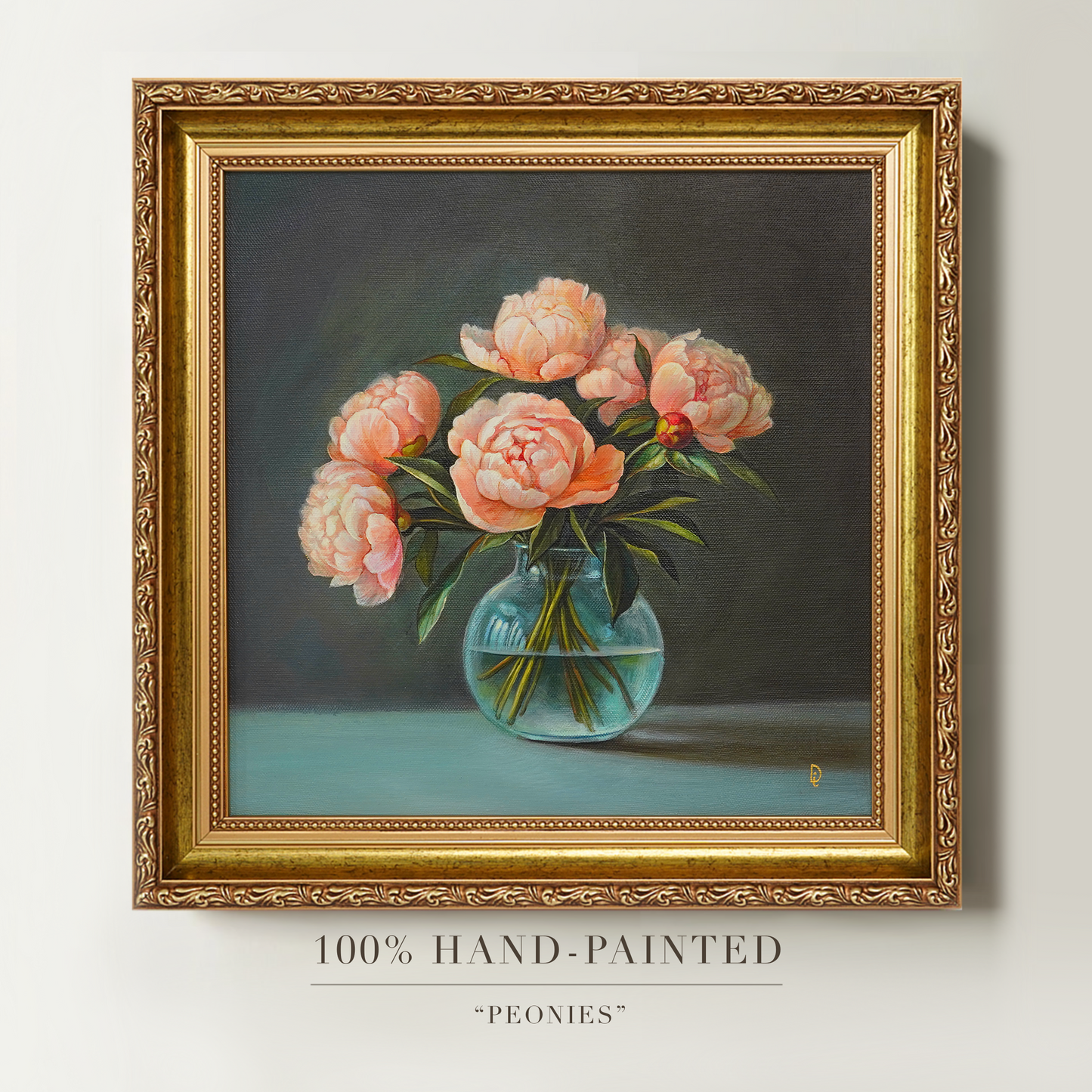 Original Peonies Oil Painting
