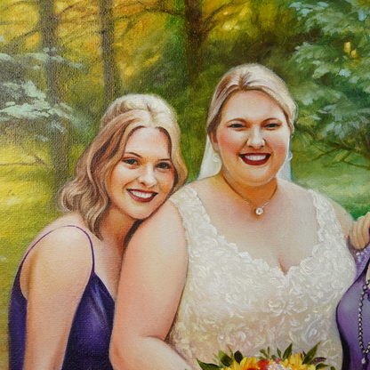Custom Wedding Oil Portrait