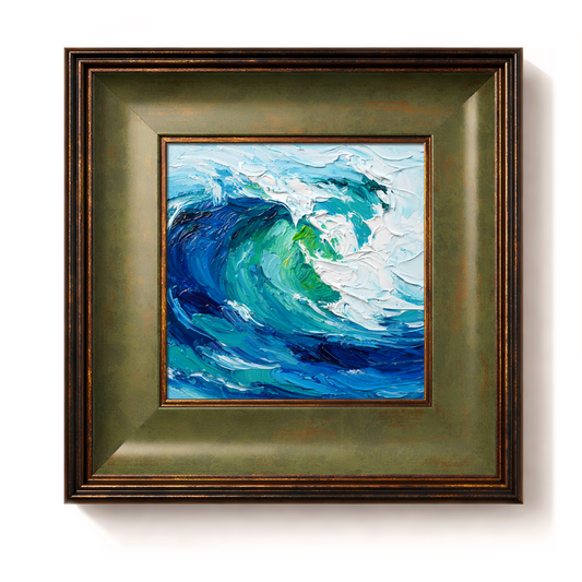 Original Ocean Wave Oil Painting