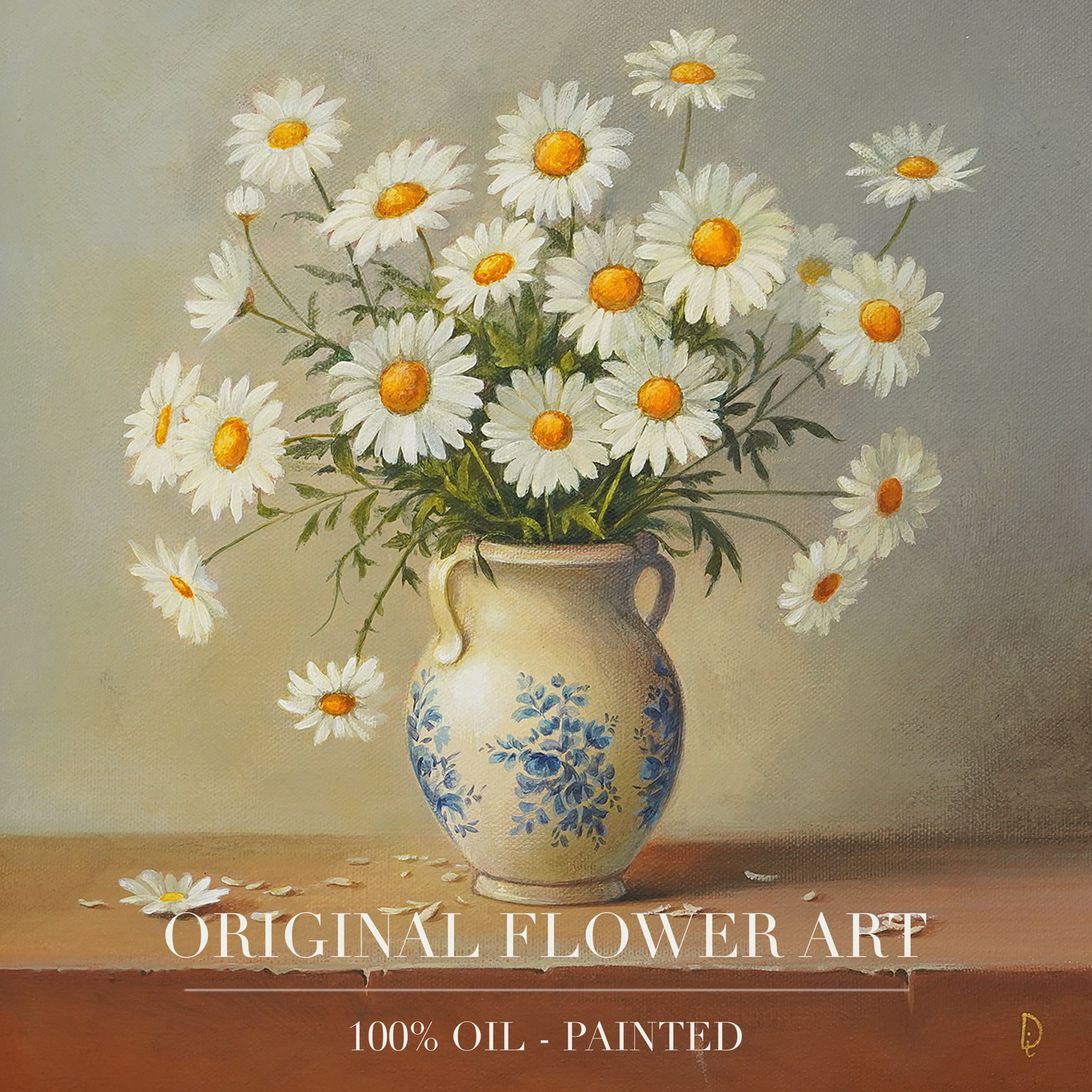 Original Daisies Oil Painting