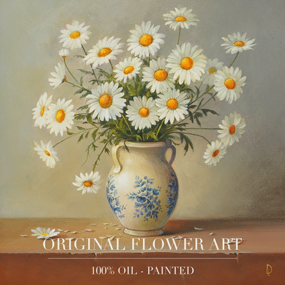 Original Daisies Oil Painting