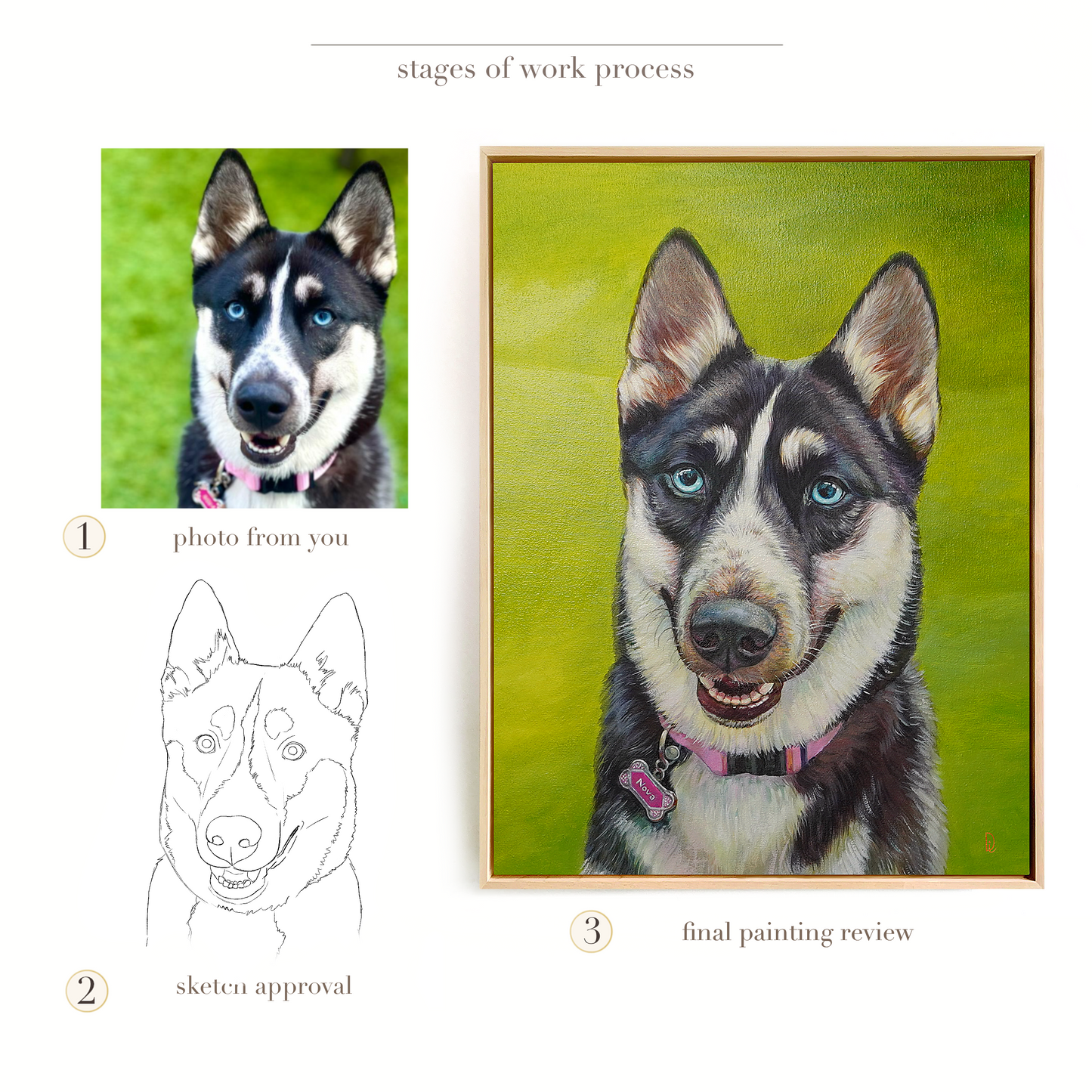 Custom Pet Oil Portrait