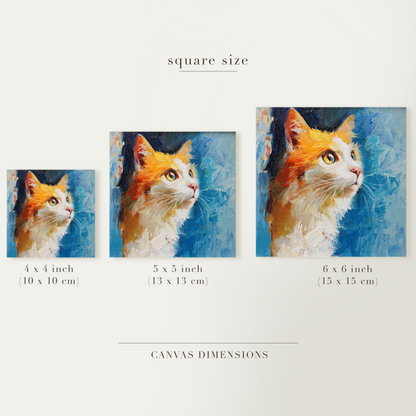 Original Orange Cat Oil Painting