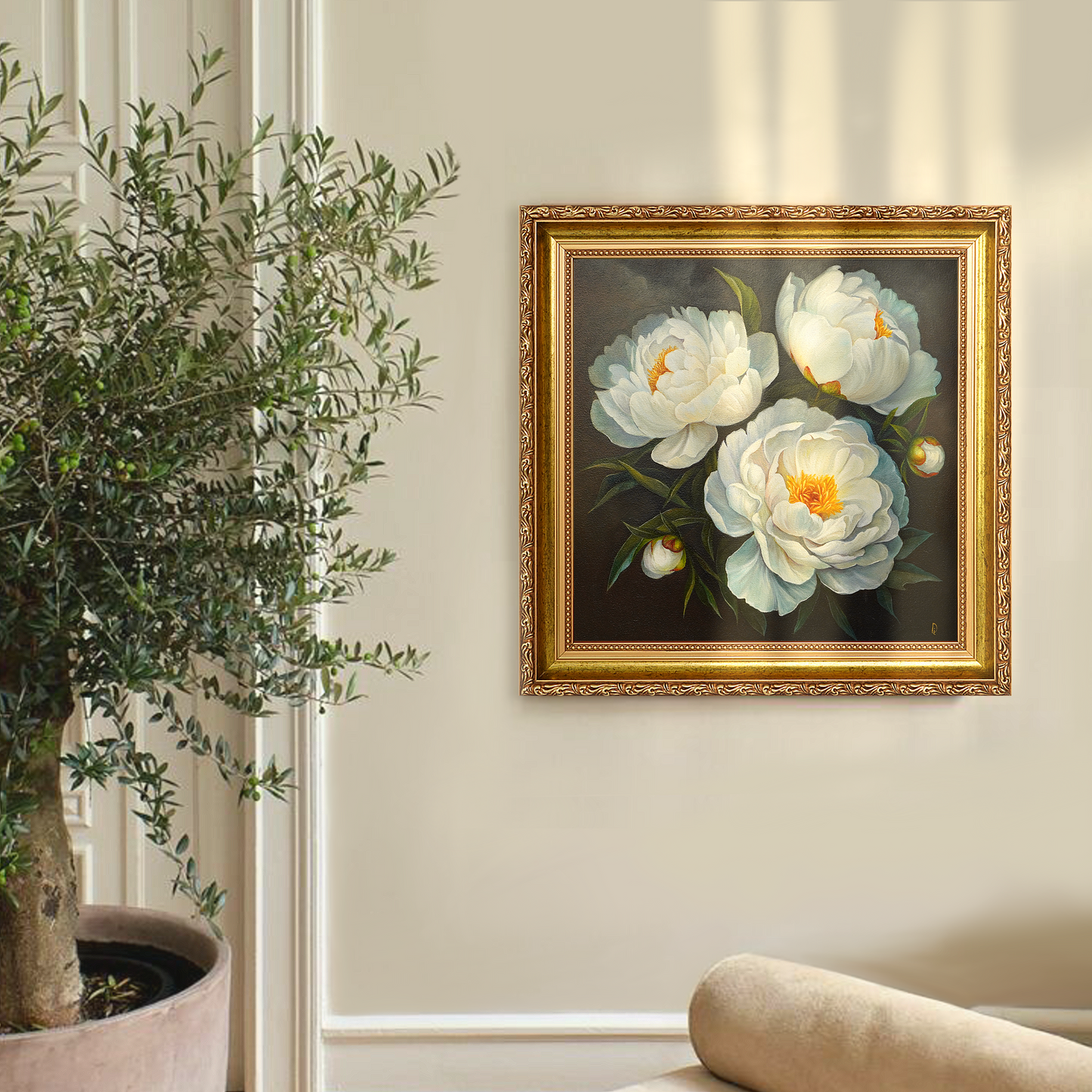 Original Peonies Oil Painting