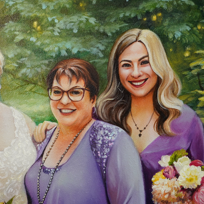 Custom Wedding Oil Portrait