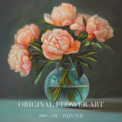 Original Peonies Oil Painting