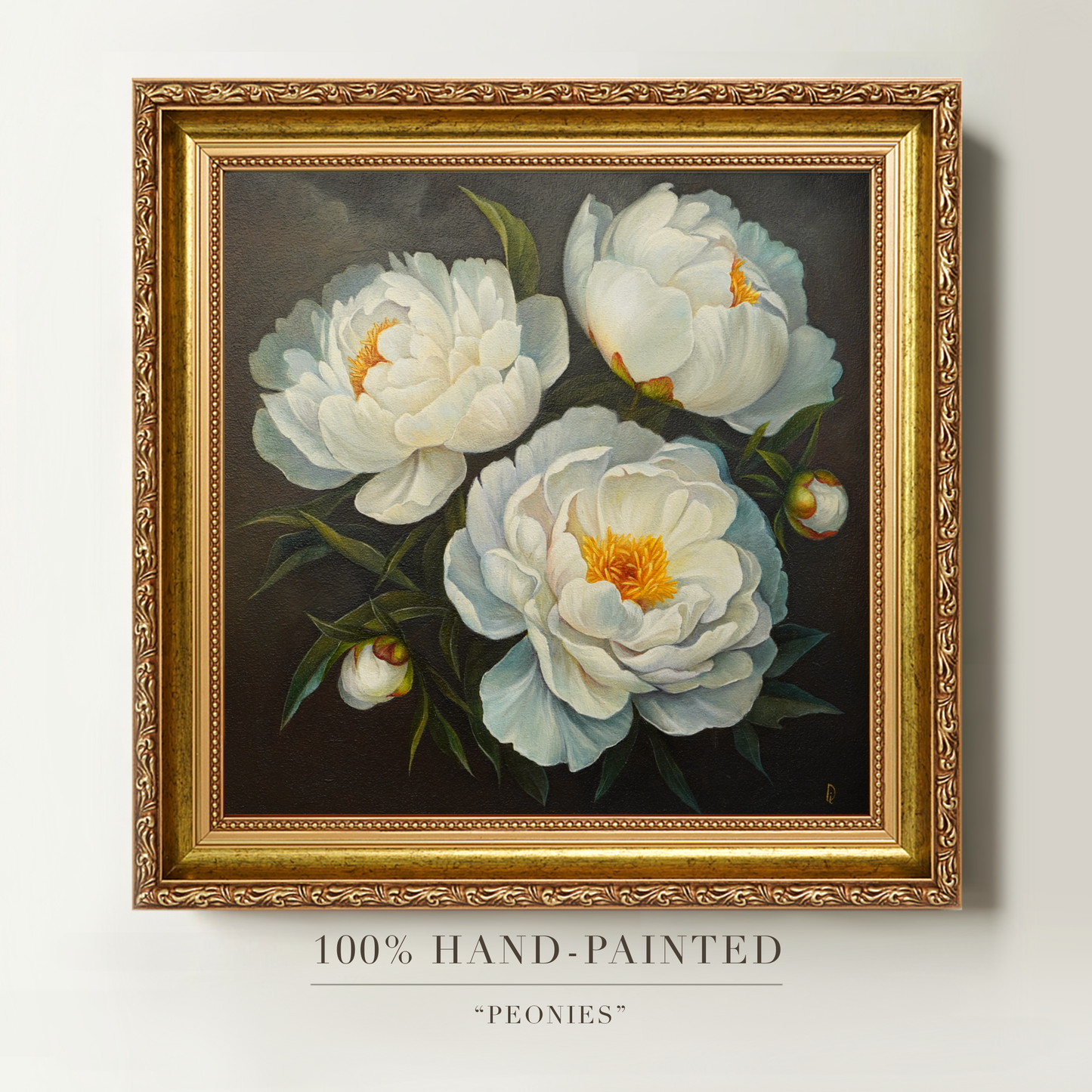 Original Peonies Oil Painting