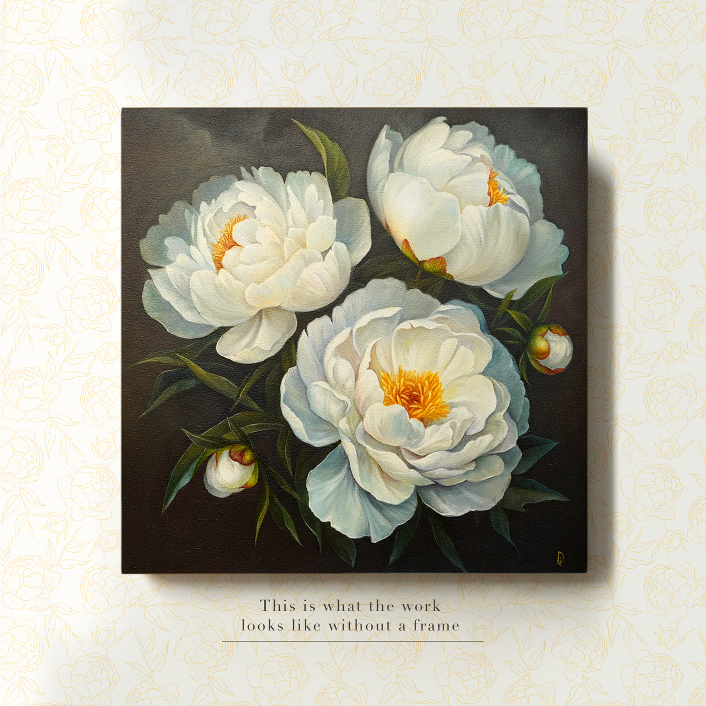 Original Peonies Oil Painting