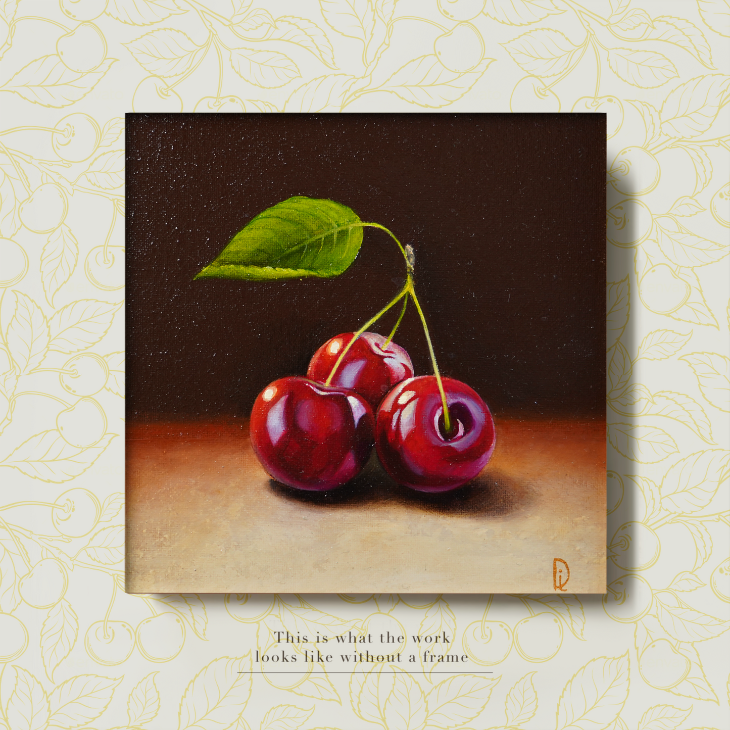 Original Cherry Miniature Oil Painting