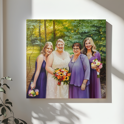 Custom Wedding Oil Portrait