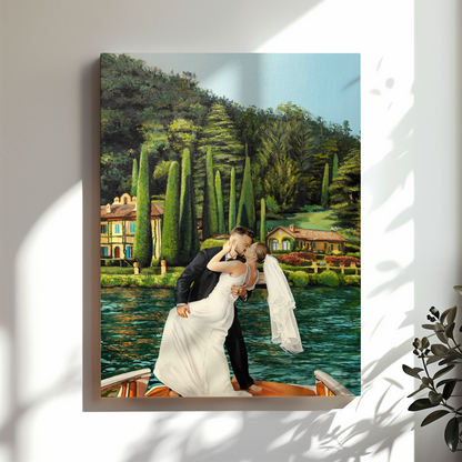 Custom Wedding Oil Portrait