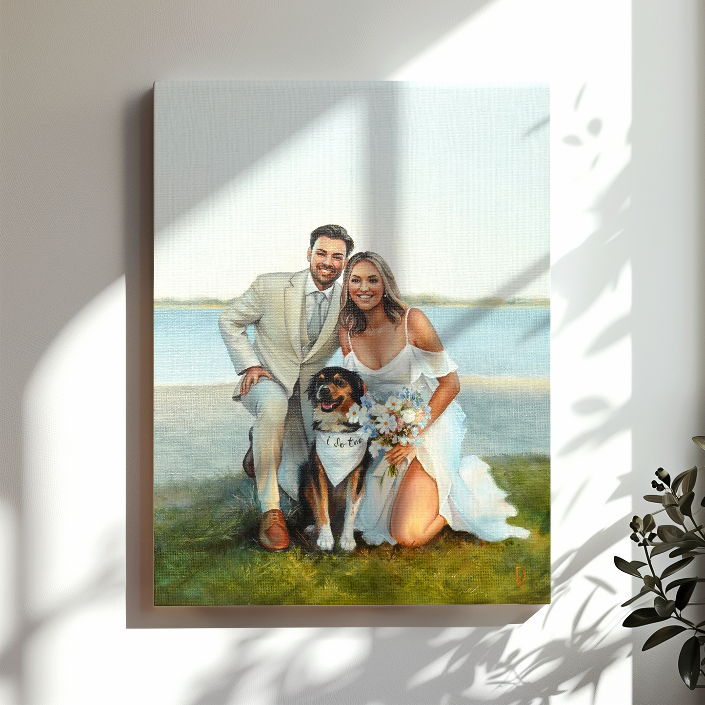 Custom Wedding Oil Portrait