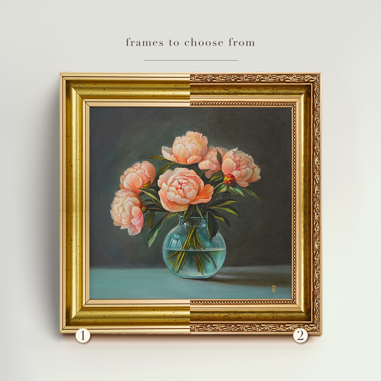 Original Peonies Oil Painting