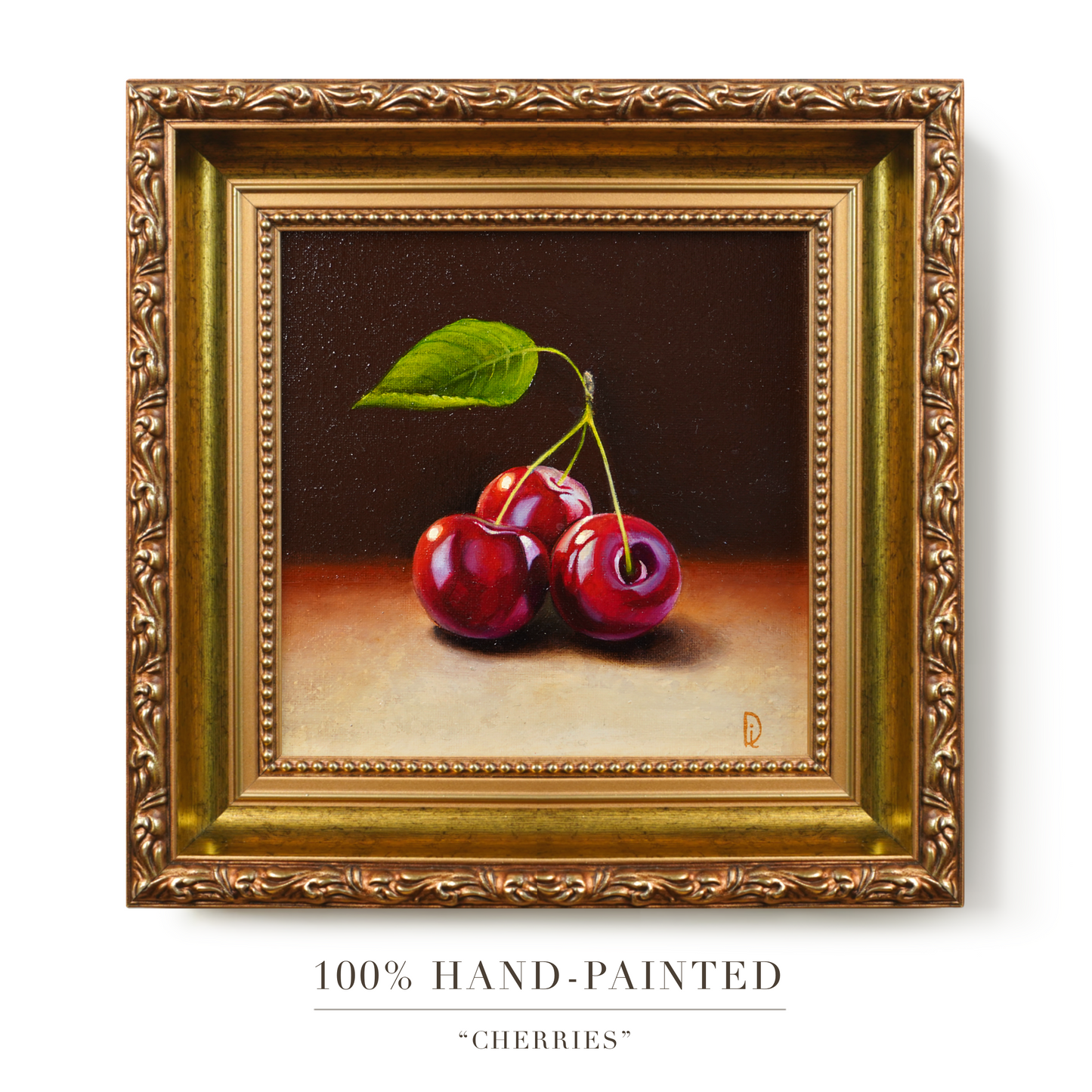 Original Cherry Miniature Oil Painting