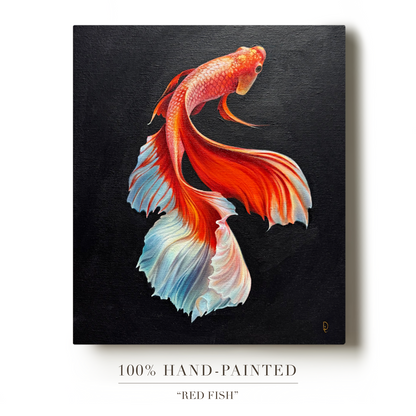 Original Red Fish Oil Painting