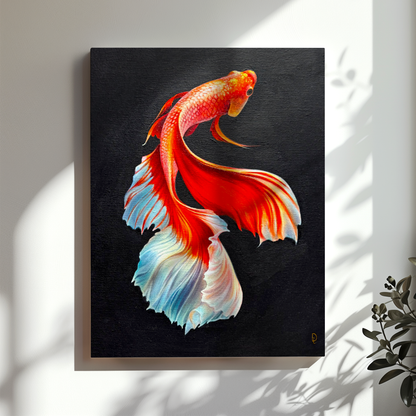 Original Red Fish Oil Painting