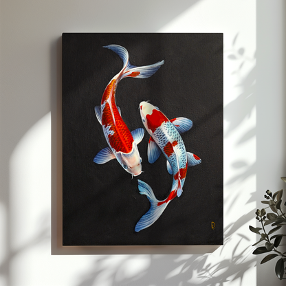 Original Two Fish Oil Painting