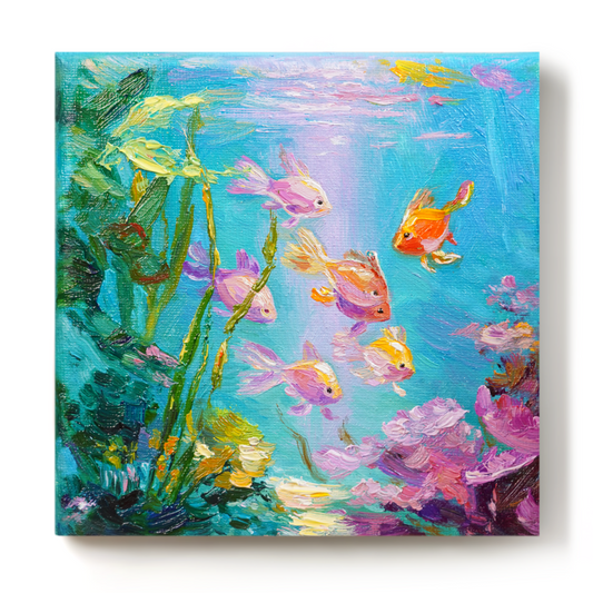 Original Aquarium Fish Oil Painting