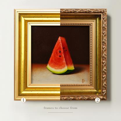 Original Watermelon Miniature Oil Painting