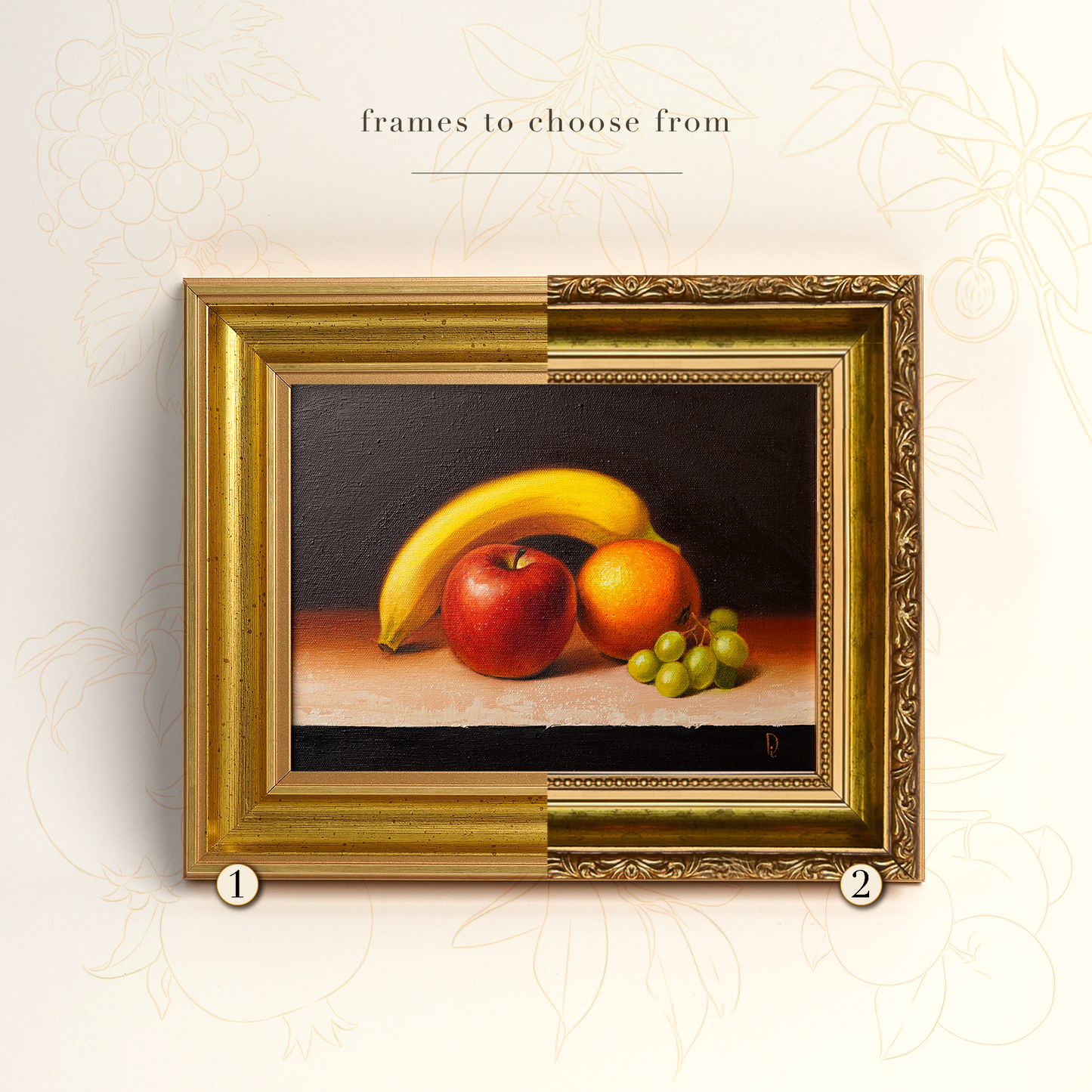 Original Fruit Still Life Oil Painting