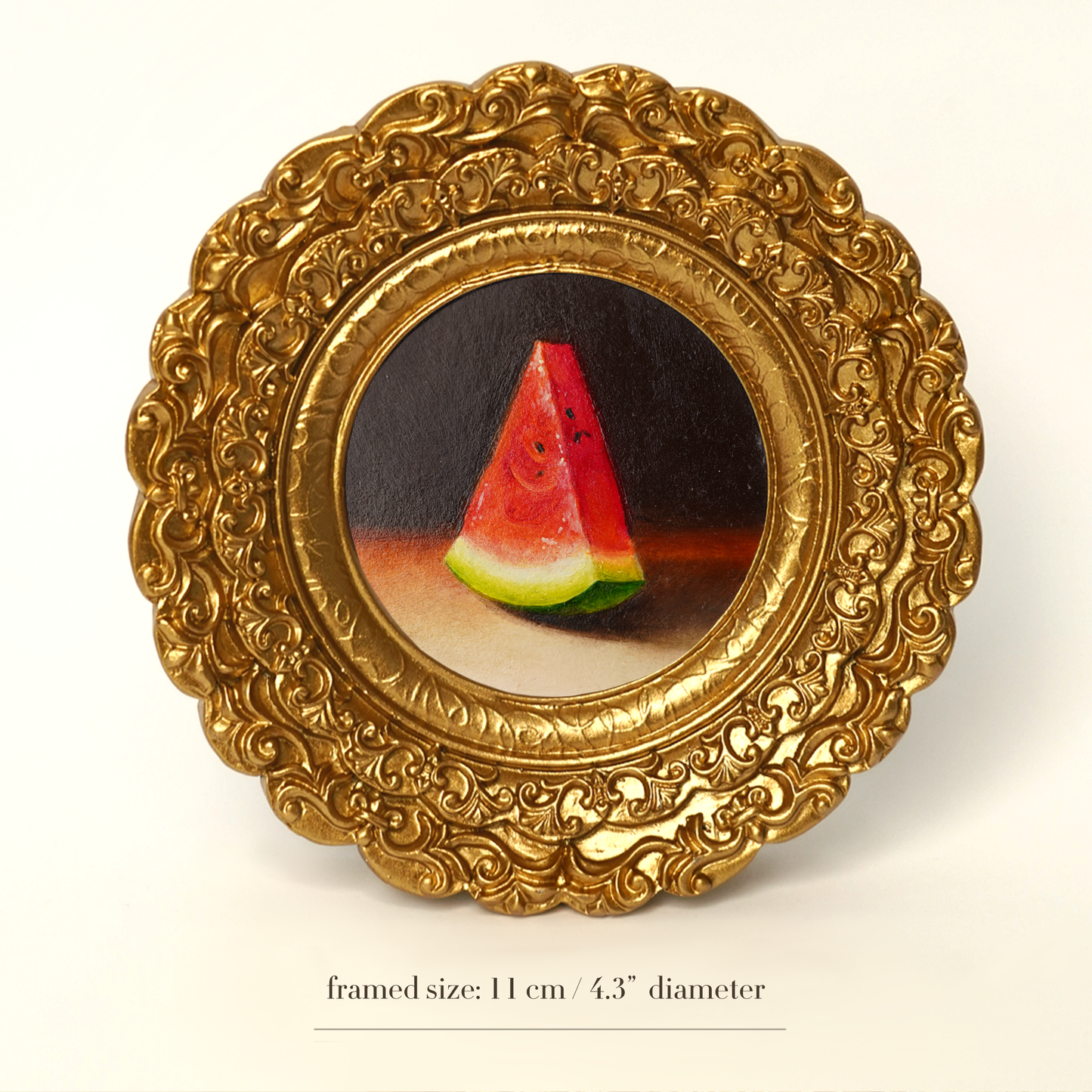 Original Watermelon Miniature Oil Painting