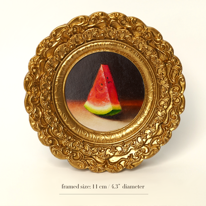 Original Watermelon Miniature Oil Painting