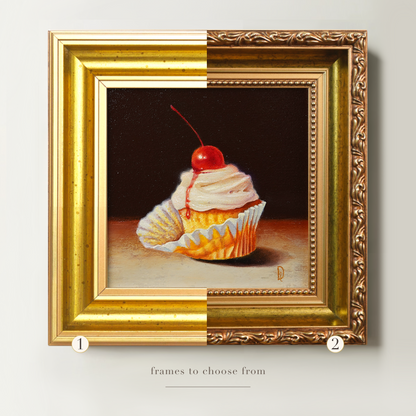 Original Cupcake Miniature Oil Painting