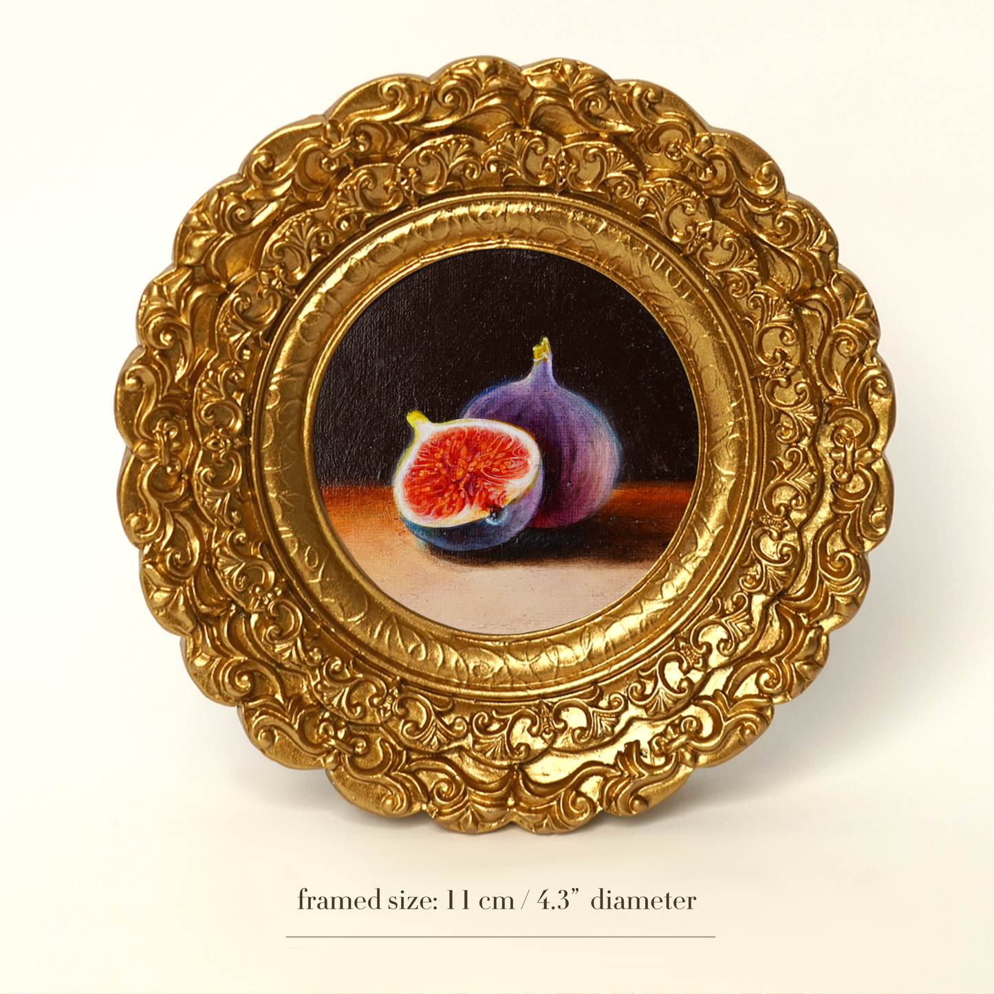 Original Fig Miniature Oil Painting