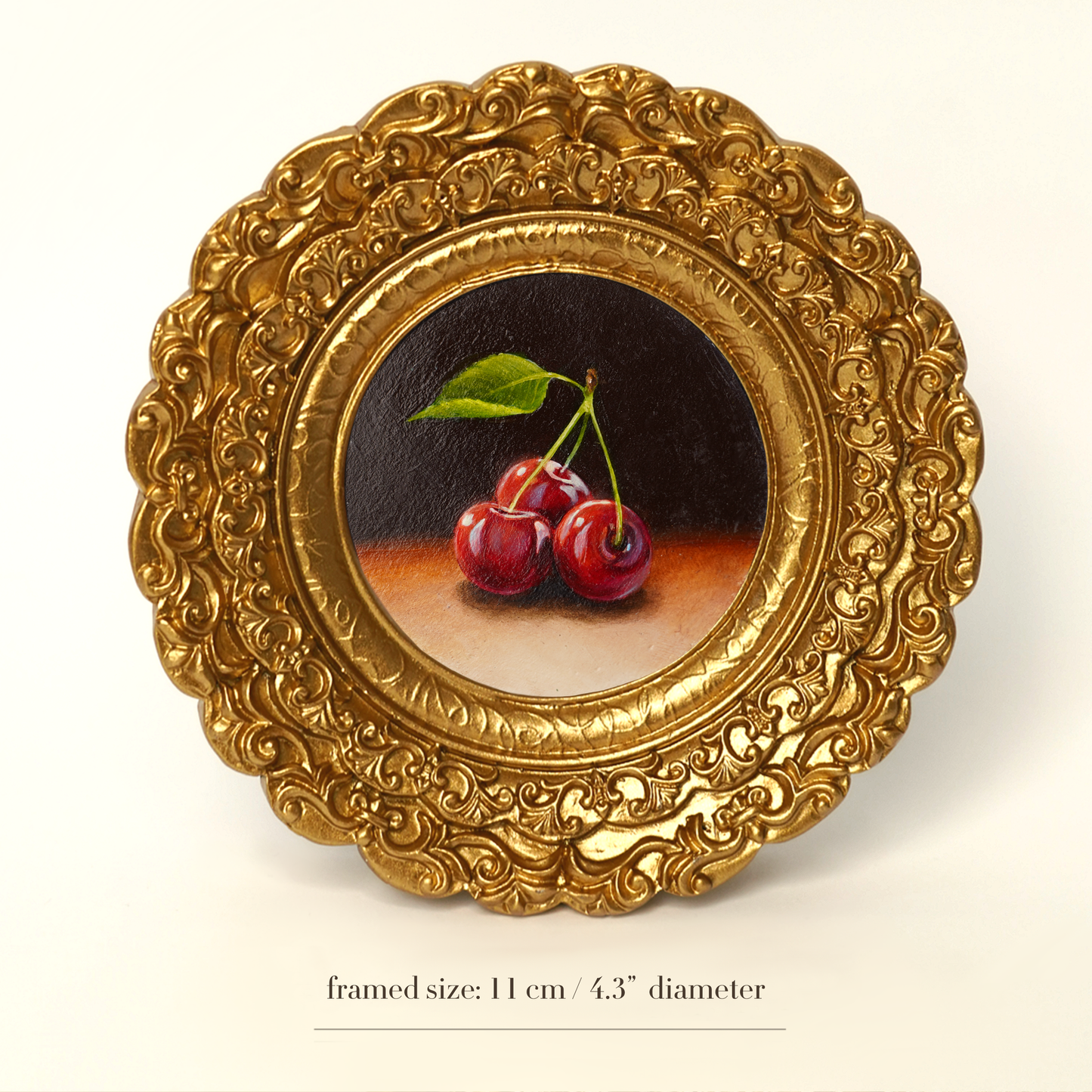 Original Cherry Miniature Oil Painting