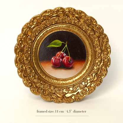 Original Cherry Miniature Oil Painting