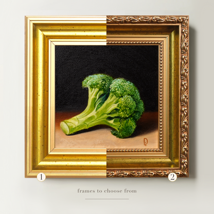 Original Broccoli Miniature Oil Painting