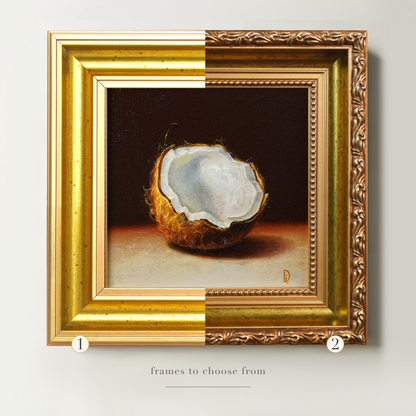 Original Coconut Miniature Oil Painting