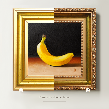 Original Banana Miniature Oil Painting