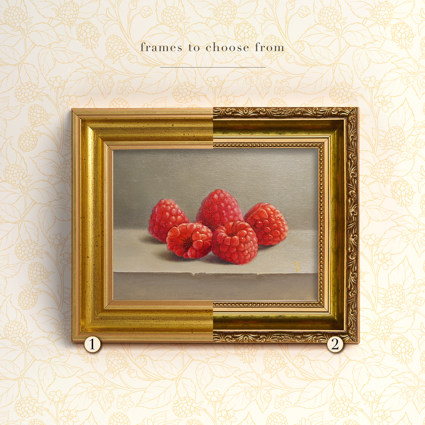 Original Raspberries Oil Painting