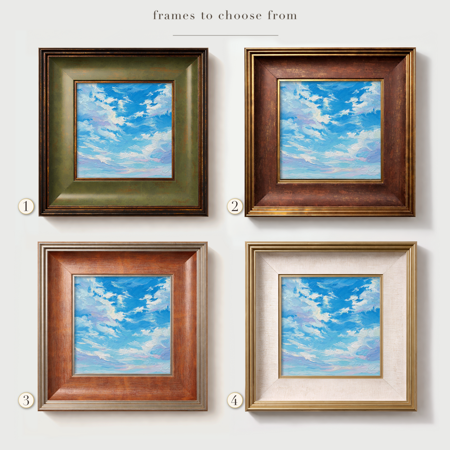 Original Cloudy Sky Oil Painting