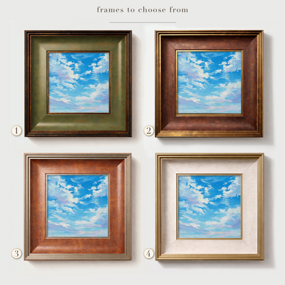 Original Cloudy Sky Oil Painting